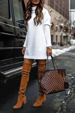 (Clearance)Solid Color Classic Boot Cuffs With Zipper