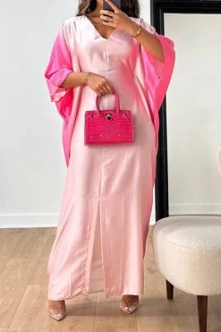 Gradient Undeniable High Split Maxi Dress